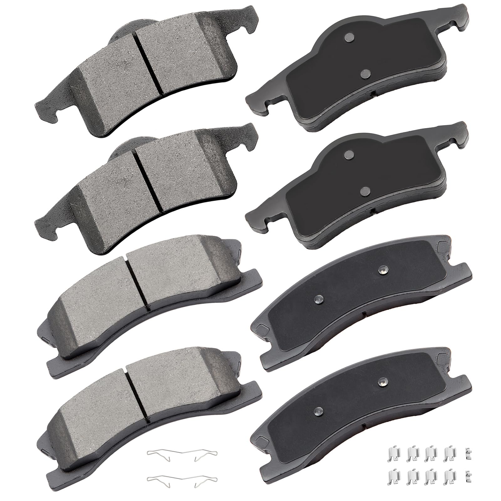 cciyu D945 D791 Brake Pads w/Hardware Front Rear Disc Brake Pad Set