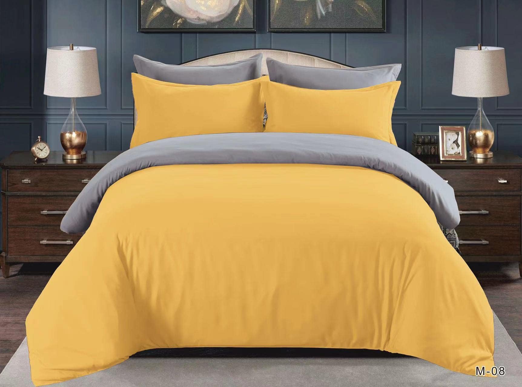 MMM King Size Bedsheet 6pcs One Set, High Cotton Quality Bedding Set Duvet Cover (Multicolor 51)