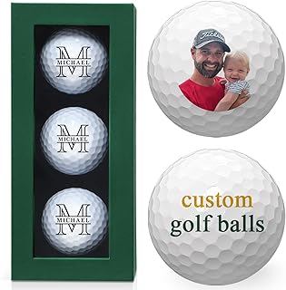 With Love From Julie Personalized Golf Balls for Men - Customized Golf Balls - Custom Golf Ball Personalize Gifts for Boyfriend, Husband, Grandfather