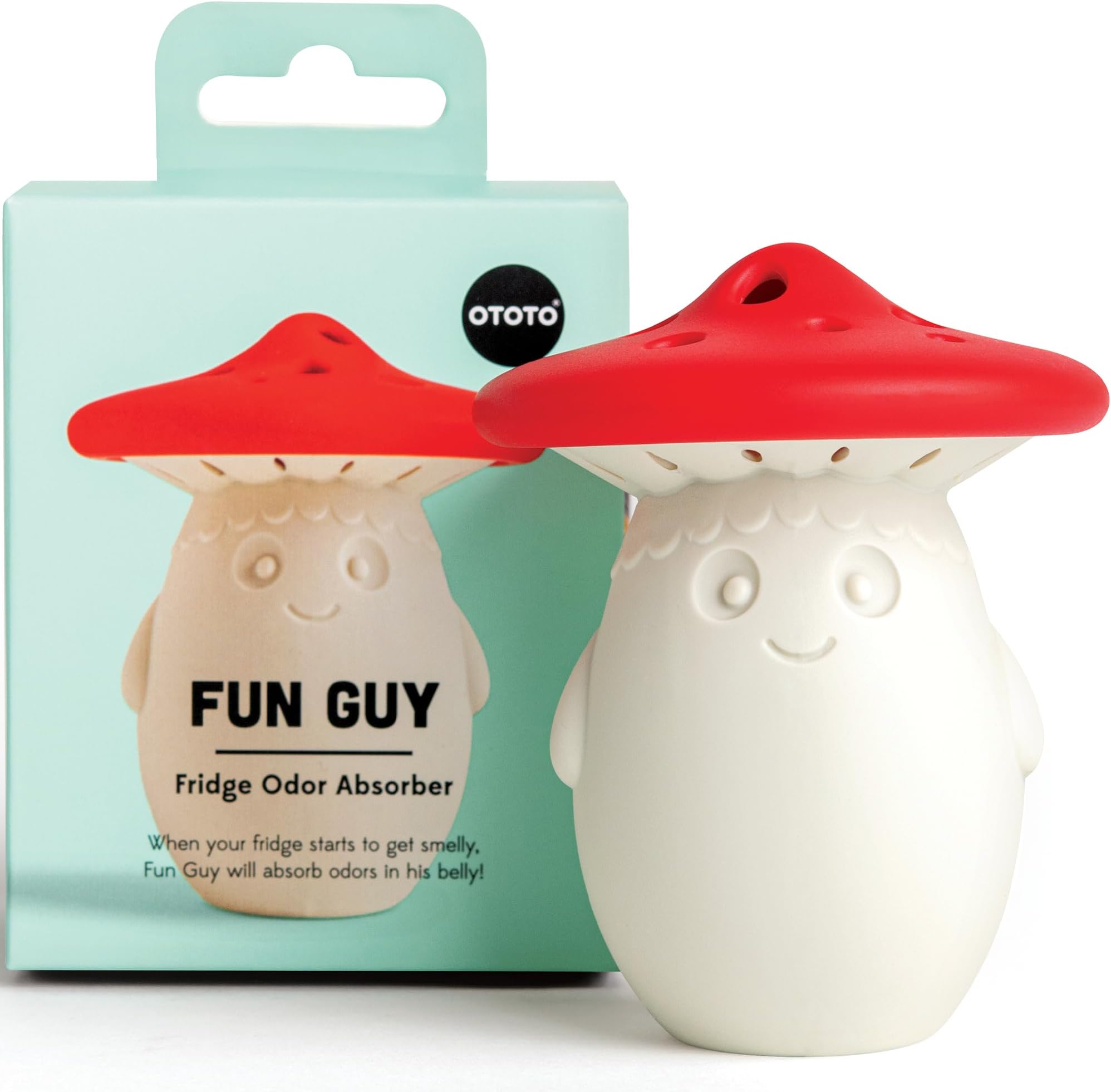 Fridge Deodorizer by OTOTO - Baking Soda Fridge, Refrigerator Deodorizer, Baking Soda Odor Absorber, Cute Gifts, Cute Kitchen (Mushroom)