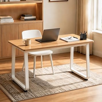 Computer Desk for Student and Work, Home Study Desks Office Table for Bedroom, Living Room, 80 * 50 CM, Natural