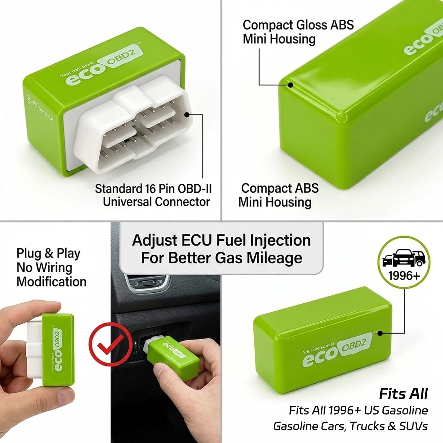 2 PCS OBD2 Interface Module, Plug and Play OBD II Port Adapter, Universal Diagnostic Connector Device for Gas Vehicles, Vehicle OBD2 Accessory, Car Diagnostic Port Adapter image 4