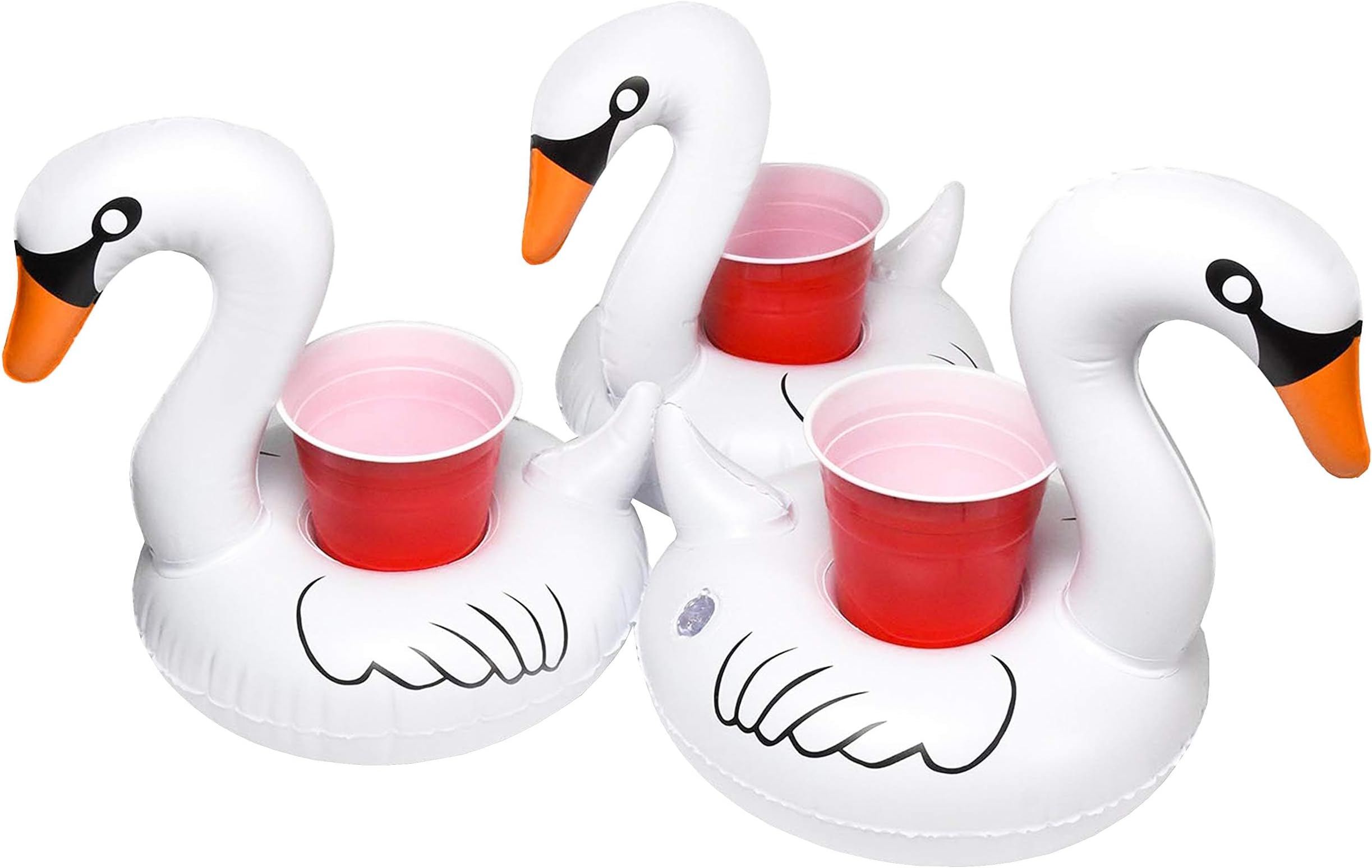 GoFloats Floating Swan Drink Holders (3 Pack), Float Your Drinks in Style