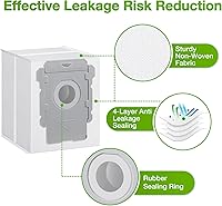 Vista 2 de Paquete de 20 bolsas al vacío, filtración eficaz de polvo, compatible con iRobot Roomba i& s & J Series, para i3+, i4+, i5+, i6+, J6+, i7, i7+(7550)