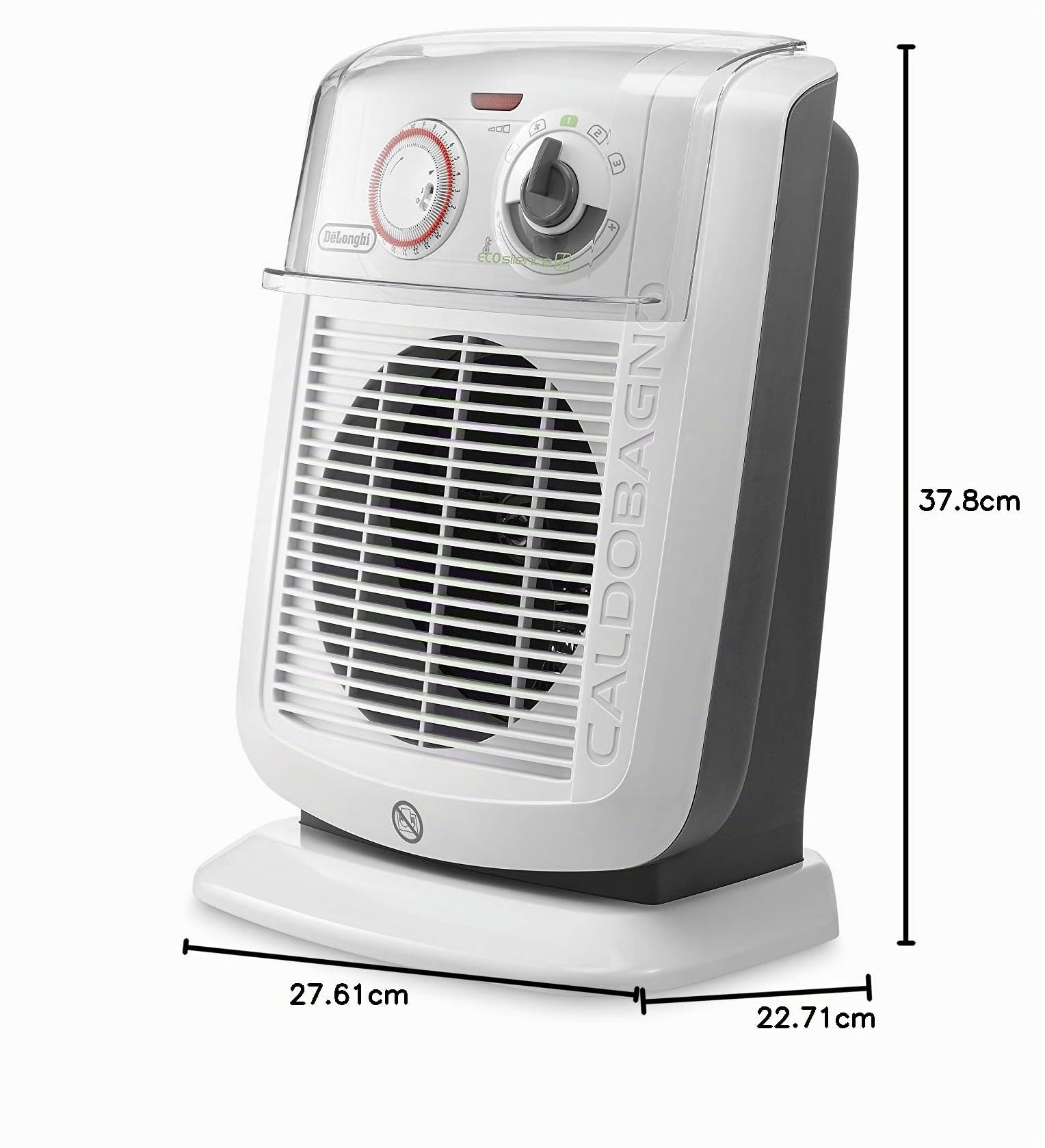 DeLonghi - Convector para cuarto de baño con 3 potencias 800/1400/ 2200 W - HBC3052T