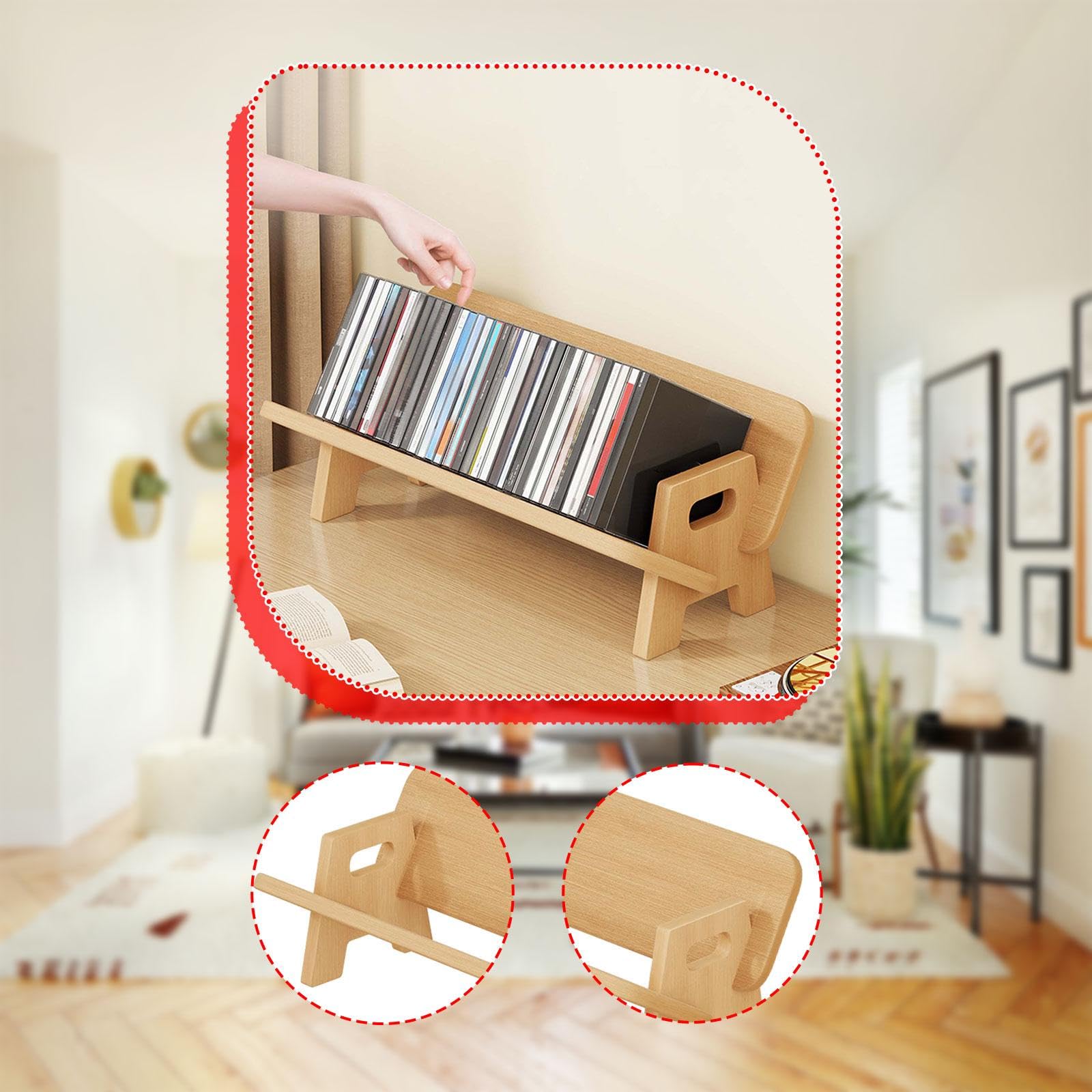 Libreria da Tavolo per Dischi in Vinile E Porta Libri, 60 Cm X 25 Cm X 18.5