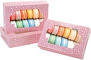 Bssay 24 Pack Cookie Boxes: Valentine's Day Strawberry Boxes for Sweet Delights