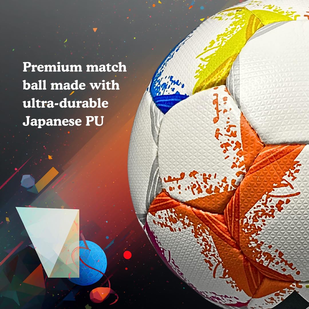 AMOS Inferno Rainbow (Size 4) Football with Pump 2