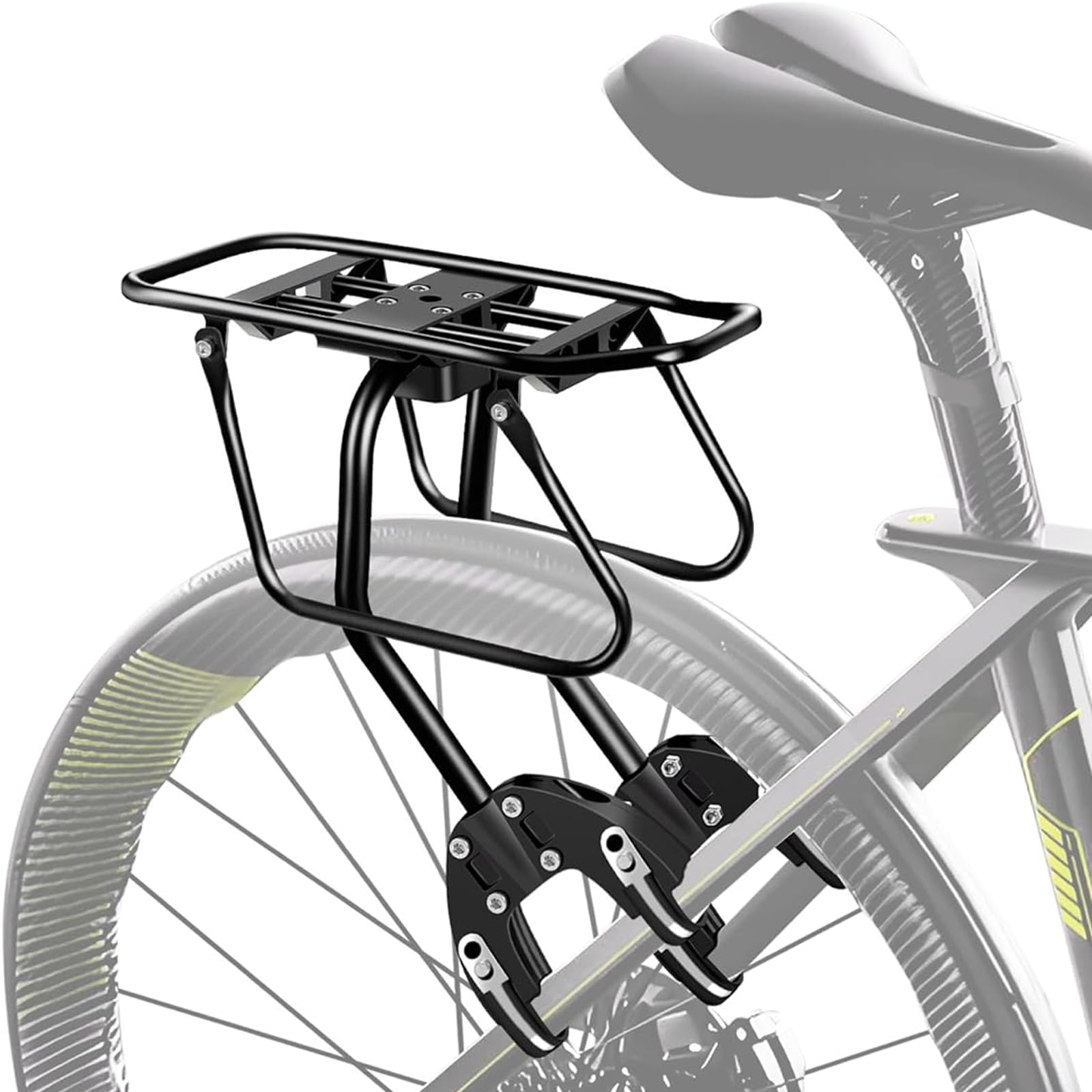 Set Portapacchi Bici Posteriore Universale In Lega Di Alluminio | Portapacchi Bici Posteriore 20-29 Pollici Portata Minima 50 Kg Portapacchi Posteriore Per Mtb Bici Da Strada Ebike