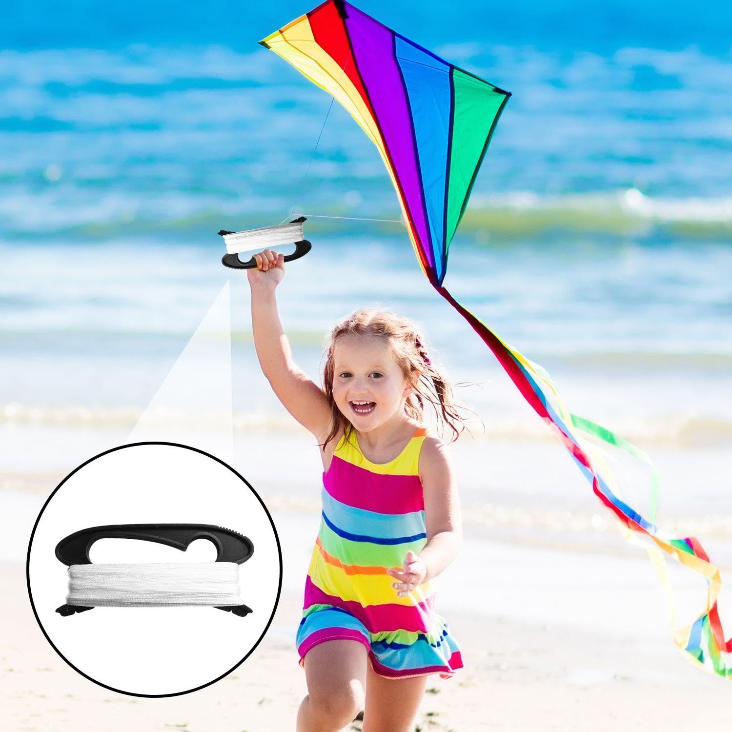 1 Hilo para Cometas De 100 M De Largo Y 2 Hilos para Cometas De 50 M De Largo, Hilo para Cometas Fuerte, Accesorios DIY para Cometas, Accesorios para Volar Cometas Al Aire Libre