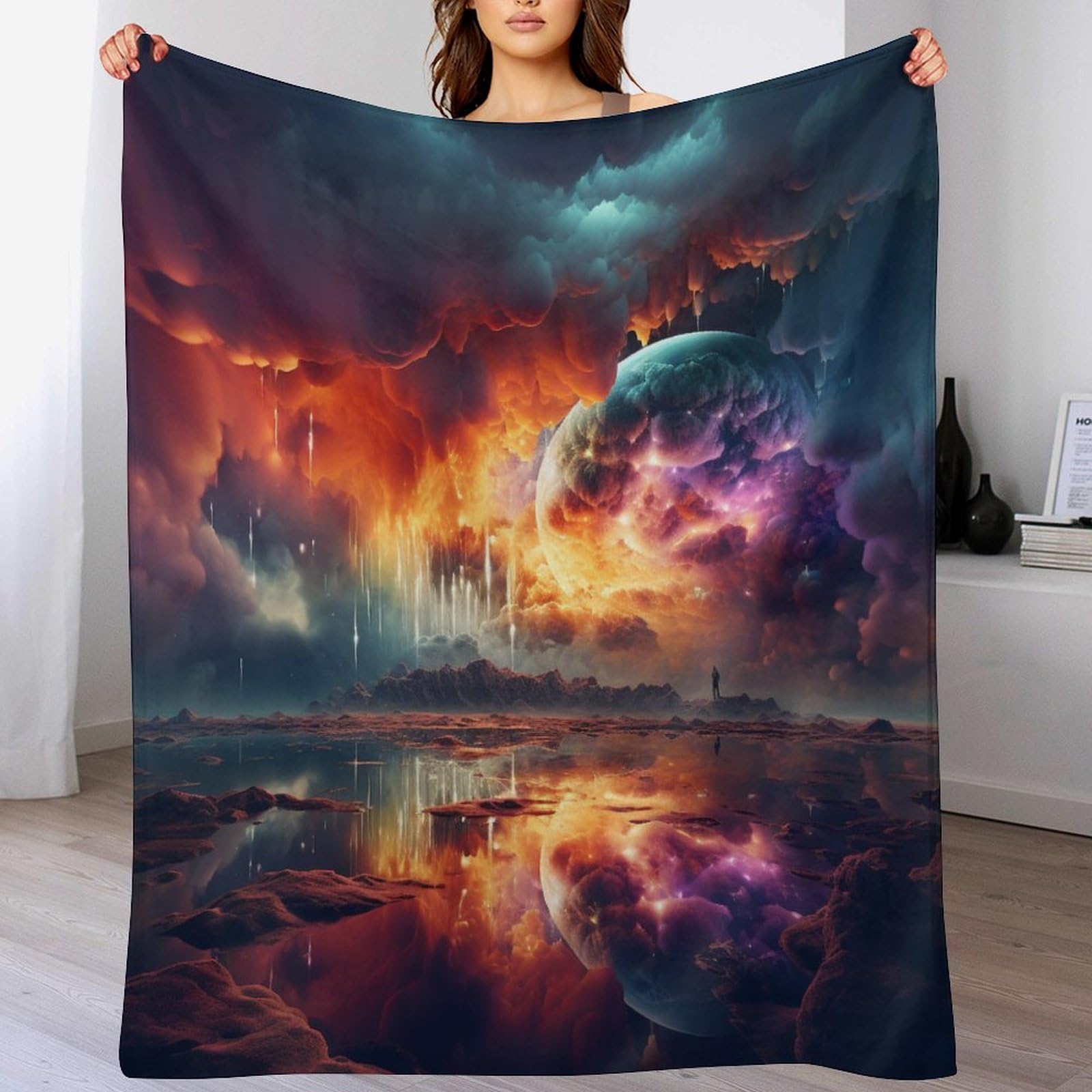 Couverture en flanelle fantasy paysage pour vos soirées cocooning au coin du feu