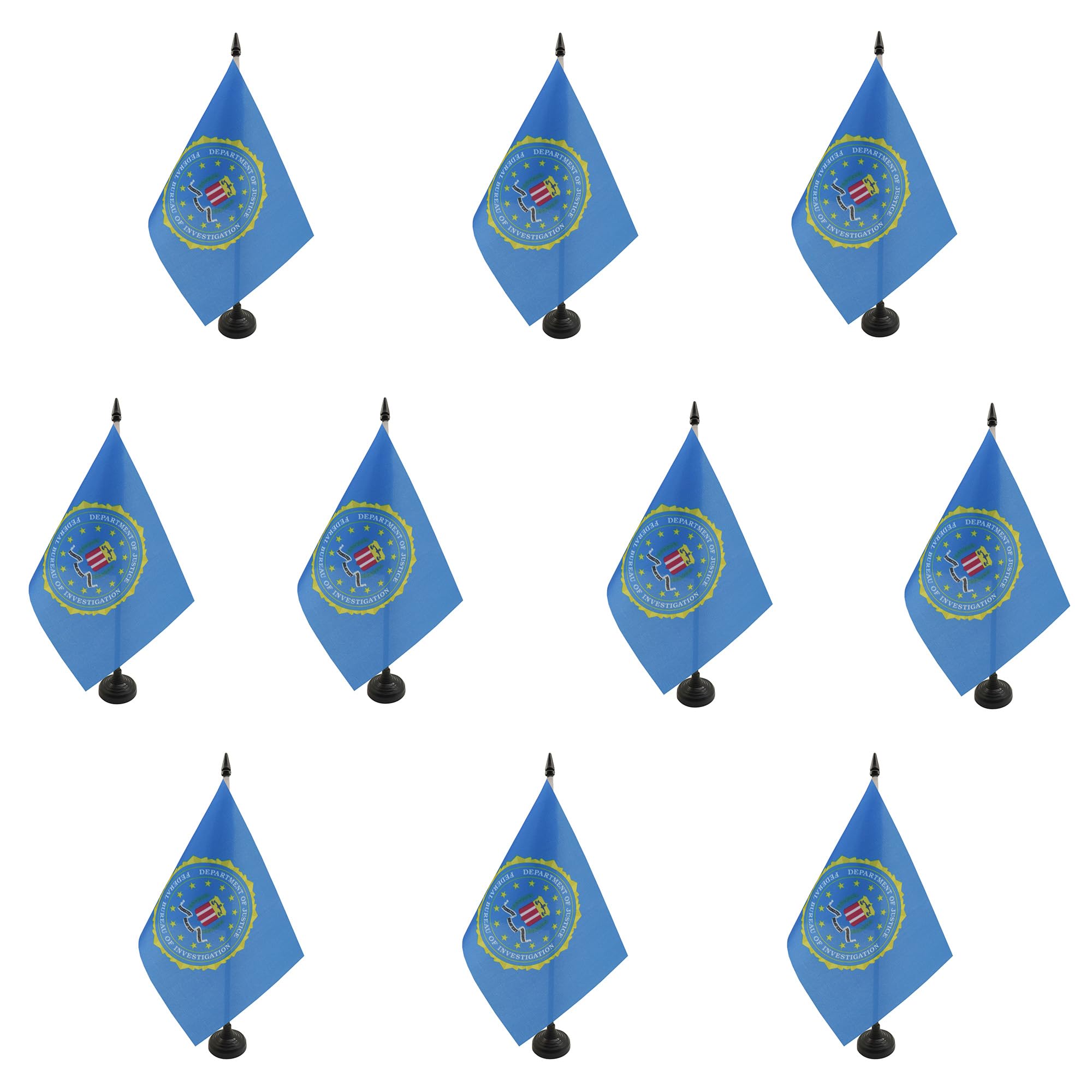 Drapeau de table FBI stable avec socle pour éviter les chutes sur votre bureau