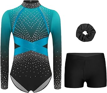 Inhzoy Maillots De Bain 1 Pièce Fille Enfant Justaucorps Gymnastique