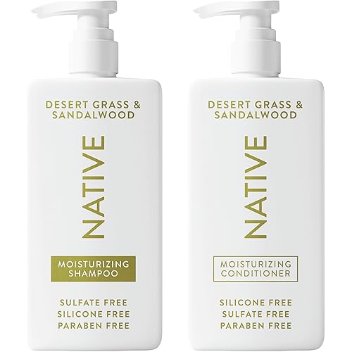 Native Desert Grass & Sandalwood Moisturizing Conditioner contains Naturally Derived Ingredients | All Hair Types - Color & Treated, Fine to Dry Damaged |Sulfate & Dye Free, 16.5 fl oz each (2 Pack)