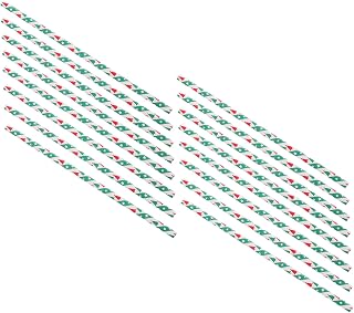 50pcs Green Dots Paper Straws Christmas Decorative Straws for Parties Safe Biodegradable Drink Stirrers for Smoothies Cocktails Weddings Holiday Celebrations