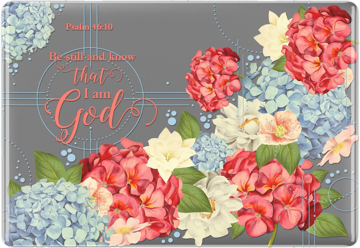 Hard Case Compatible with MacBook Air 13 15 inch Pro 16 14 M5 M4 M3 M2 M1 2026 2025 2024 2022 2020 Scripture Christian Hydrangea Flowers Bible Verse Be Still and Know Psalm 46:10
