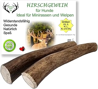 ARTISAN GIFT CO Dog Snack, Red Deer, Antlers Chew Snack, 100% Natural, Total Net Weight 70 g (XS - 2 Pieces) product image