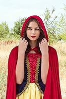 Vista 2 de Little Adventures Deluxe - Capa de terciopelo para adulto con capucha forrada Rojo