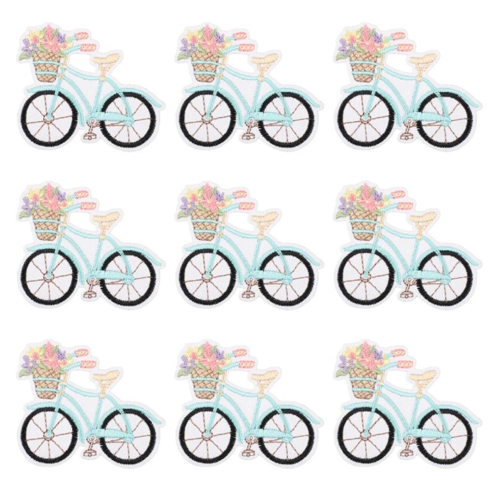 Wtaxbh 10Pcs Color4 Iron On Patches 20Pcs/Lots Flowers Letter Wave Computer Embroidery Label Patch Rainbow Cactus Cloth Iron-On(10Pcs Color4)