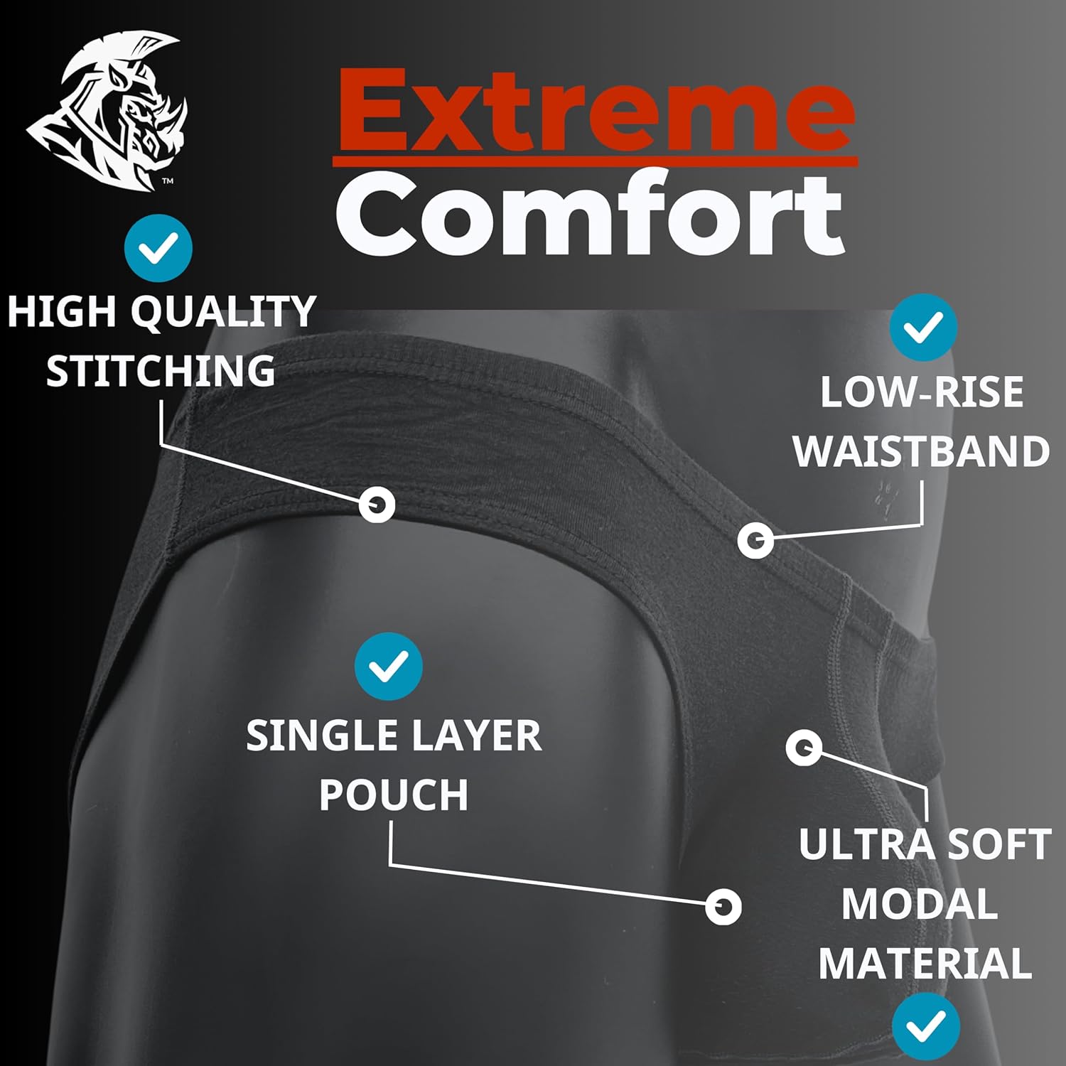 Real Men Ares-Accent Low-Rise Pouch Bikini Brief with ABCD Pouch - 1, 3 & 6 Pack - Waist Size XS - 5XL - Image 5