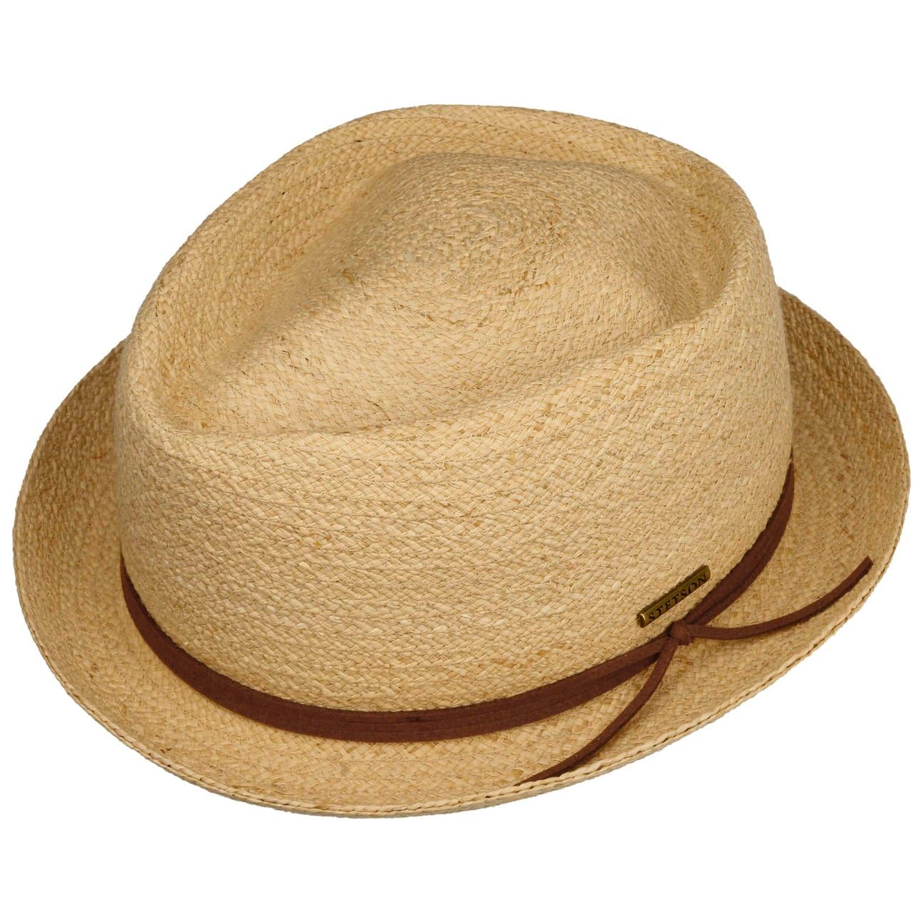 Stetson Uni Diamond Sombrero de Paja Rafia Proteccion UV Banda de Piel Unisex Primavera Verano
