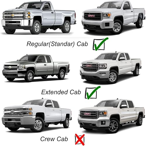 Miniatura 2 de Kucaruce 92956 Viseras laterales deflector de viento para Chevry Silverado 1500 99-07, 99-06 SilveradoSierra 2500 y 3500, 2007 Classic con cabina