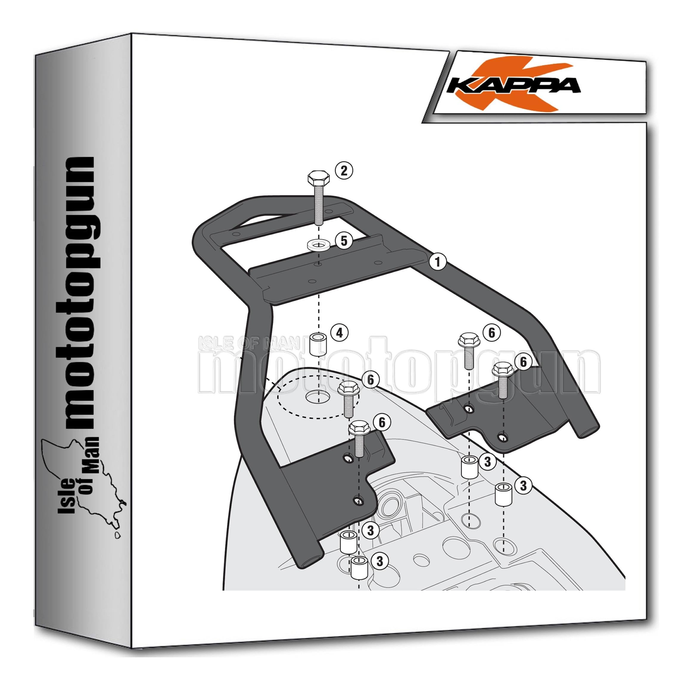 Support Monolock Kappa KR3103 en acier robuste pour Inazuma 250 - 3