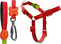 Peitoral Antipuxão Para Cachorro Várias Estampas (M, NEW RED)