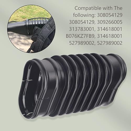 Miniatura 4 de 580473001 Tubo flexible de repuesto para soplador de mochila Ryobi RY38BP 38cc y soplador Ryobi 40 voltios modelos RY40404NV, RY40440, RY40404 -