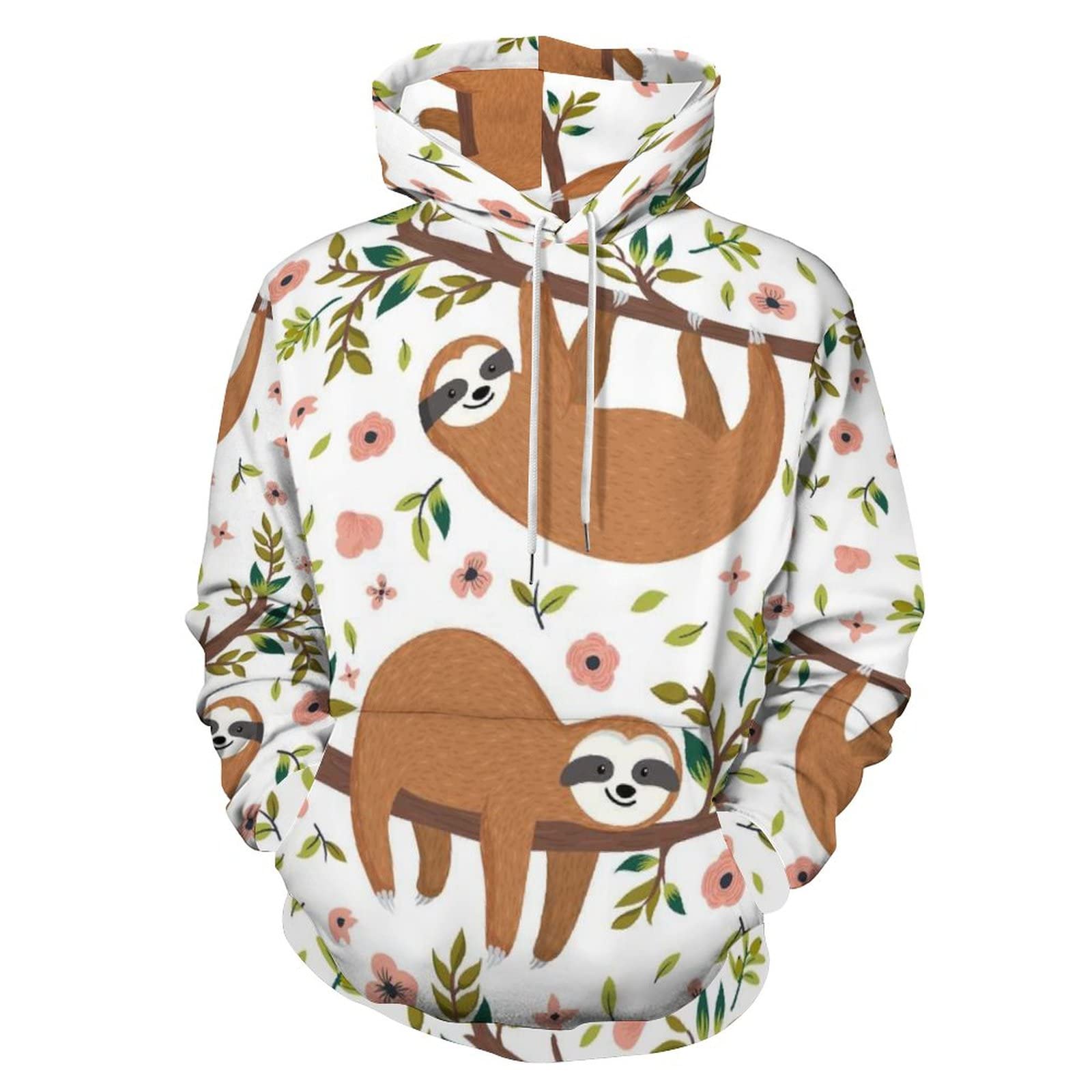 Adult Hoodie Sloth Sweatshirts Hoody With Pocket For Men Women