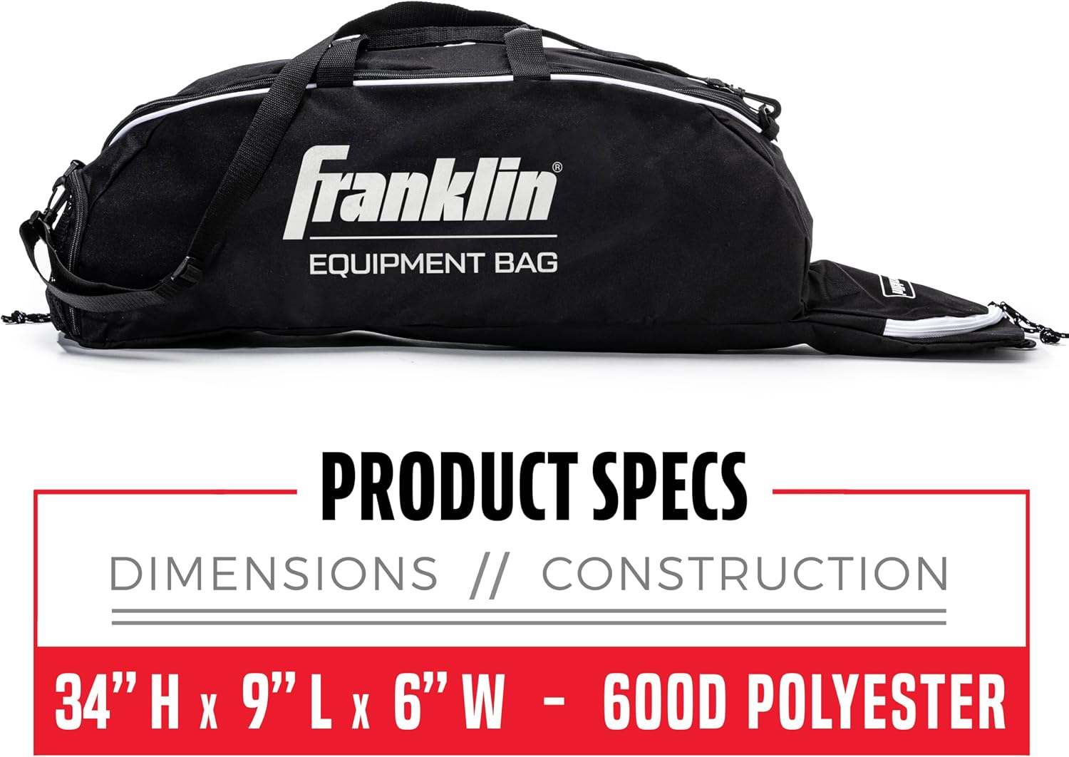 Franklin Sports Youth Baseball + Softball Bat Bag - Boys + Girls Tee Ball, Softball + Baseball Bag for Kids