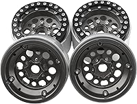 Vista 3 de ShareGoo - Juego de 4 cubos de aleación de aluminio de 1.9 pulgadas, compatibles con Traxxas TRX4 Axial SCX10 RCAWD D90 D110 Tamiya CC01 1/10 RC