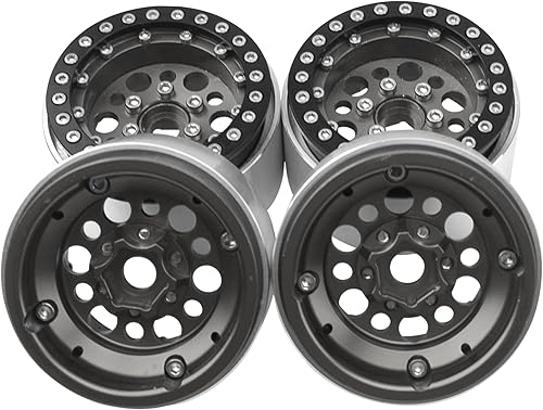 Miniatura 3 de ShareGoo - Juego de 4 cubos de aleación de aluminio de 1.9 pulgadas, compatibles con Traxxas TRX4 Axial SCX10 RCAWD D90 D110 Tamiya CC01 110 RC