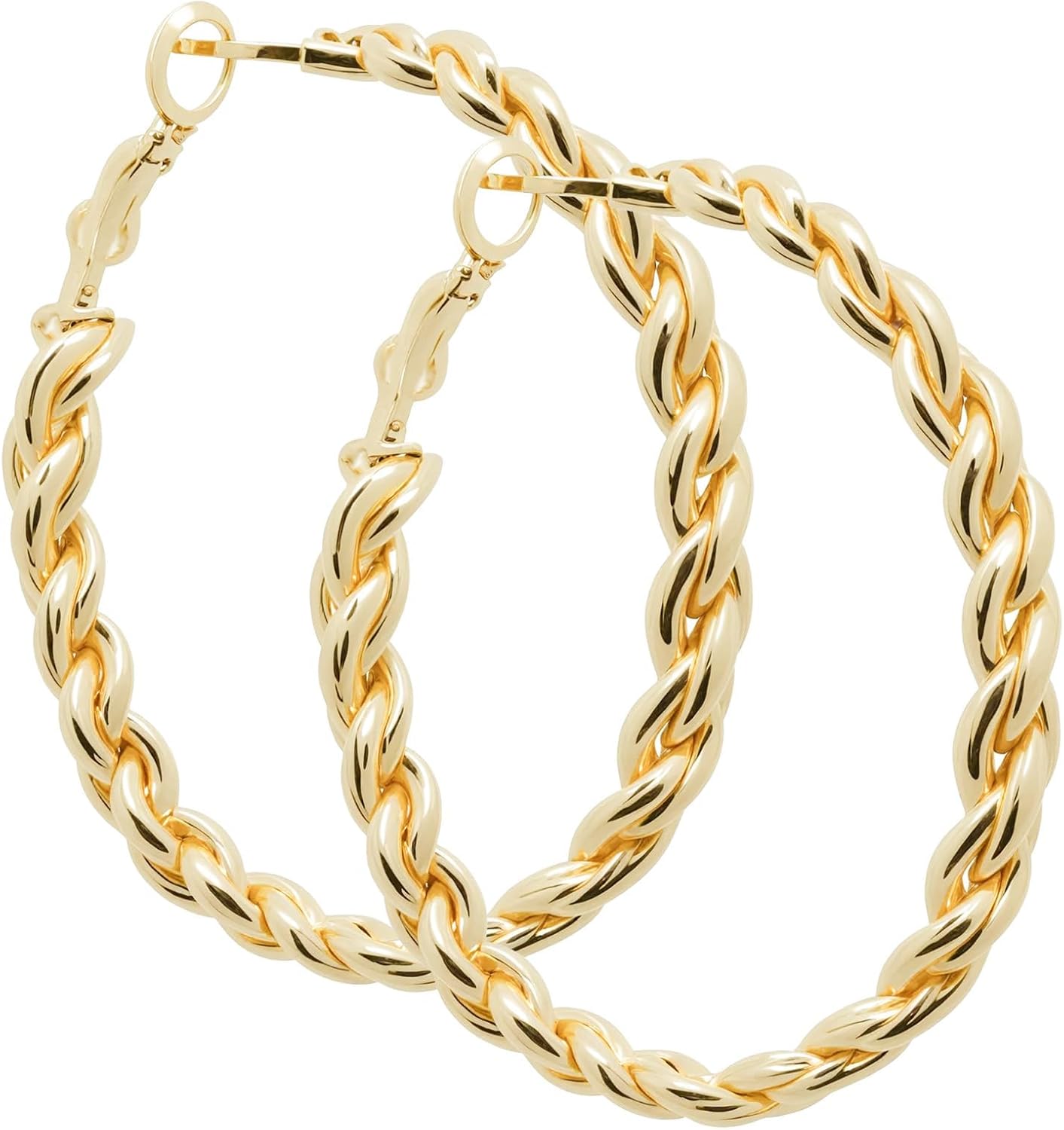 ToHeart Gold Silver Hoop Earrings Twisted Hoop Earrings For Women Hypoallergenic Jewelry for Women Large Gold Hoops Earrings