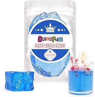 3.5OZ Jelly Wax, Translucent Low-Melt (130℃/266℉) for DIY Scented Candles & Decorative Modeling, Art Craft Supplies, Jewelry Making Wax Molding Material (Blue)