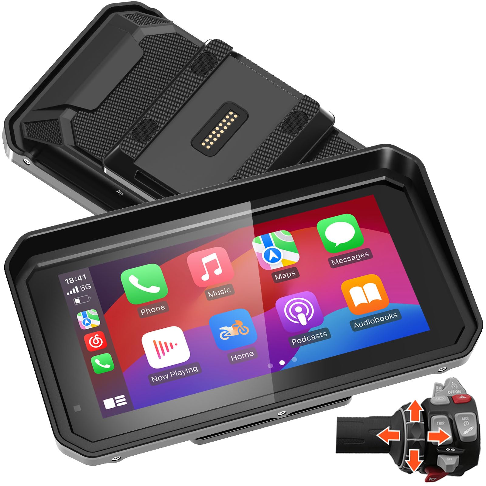 for BMW Motorcycle CarPlay & Android Auto,Support Bluetooth, 6" Waterproof GPS Navigation Screen, Data Reading, Native Wonder, TPMS, Light Sensor, Music Sharing, Intercom,16-Pin-image-31