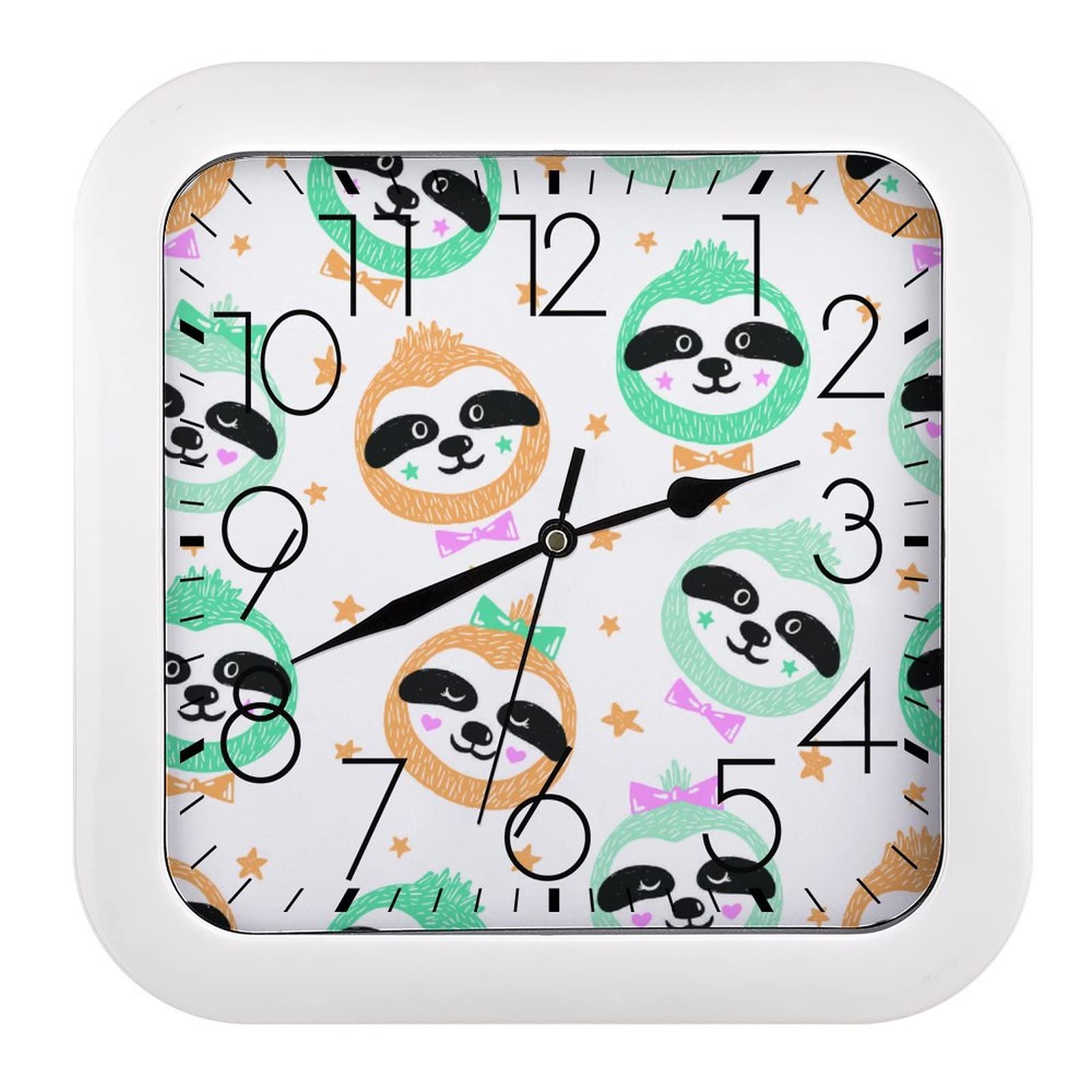 Pendule murale silencieuse paresseux pour retrouver le calme au bureau