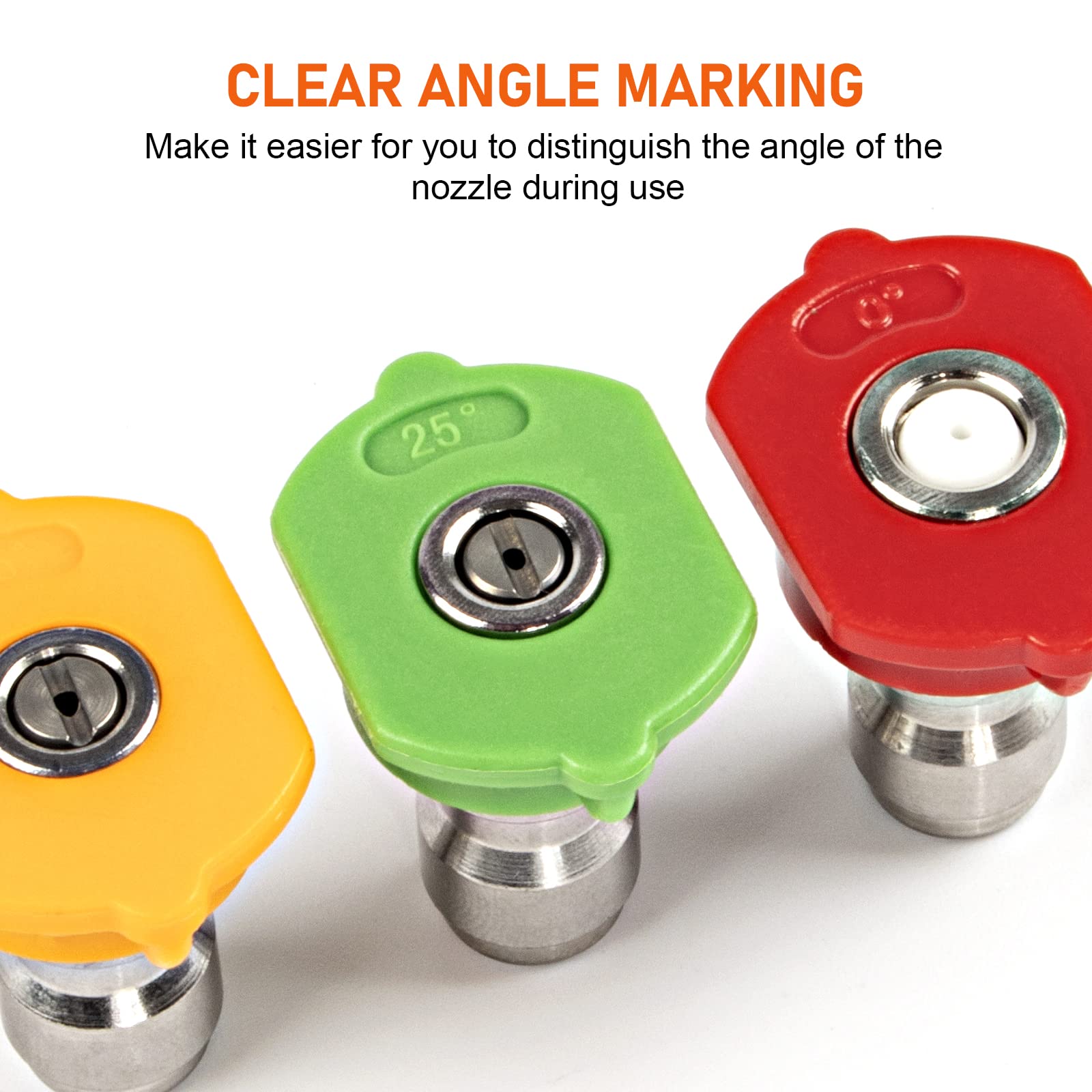 Connection Nozzle Snapklik.com : High Pressure Washer Spray Nozzles Tip Set,7Pcs Variety ...