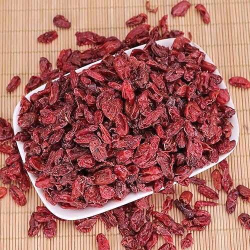 Miniatura 2 de Cornus Officinalis, fruta de cornel medicinal cornejo (Cornus Officinalis) Shan Zhu Yu, cereza de cornelia, corneja, fruta asiática sin semillas,