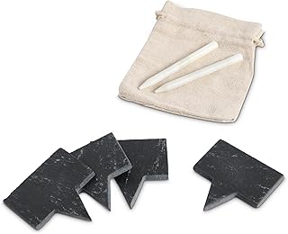 HIC Kitchen Slate Cheese Marker Set, Natural Slate, 7-Piece Set