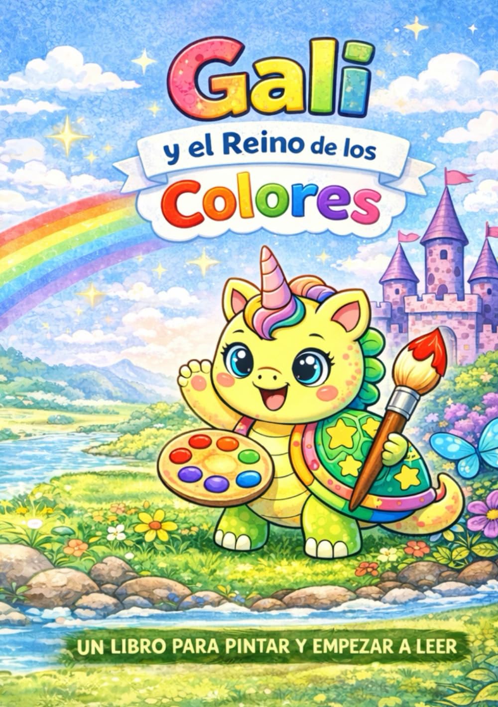 Gali y el reino de los colores: Libro para pintar y empezar a leer