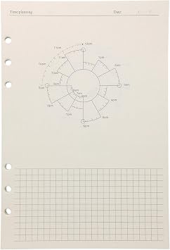 A5 Time Planning Refill Paper for 8.5 inch A5 6-Holes Round Ring Binder Pack of 1