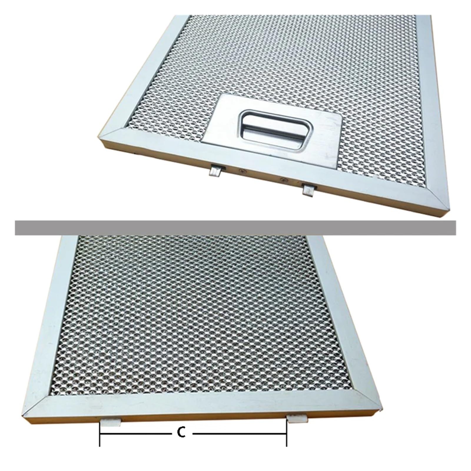 RAHBI Filtr siatkowy okapu kuchennego (metalowy filtr przeciwtłuszczowy) filtr okapu kuchennego 229XB259 mm leisurely (Size : A267XB305-C90)
