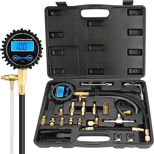 Miniatura 7 de BETOOLL HW0138 0-140PSI kit de herramientas para el auto con medidor de presión de la bomba de inyección de combustible