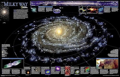 National Geographic Milky Way Wall Map (31.25 x 20.25 in) (National Geographic Reference Map)