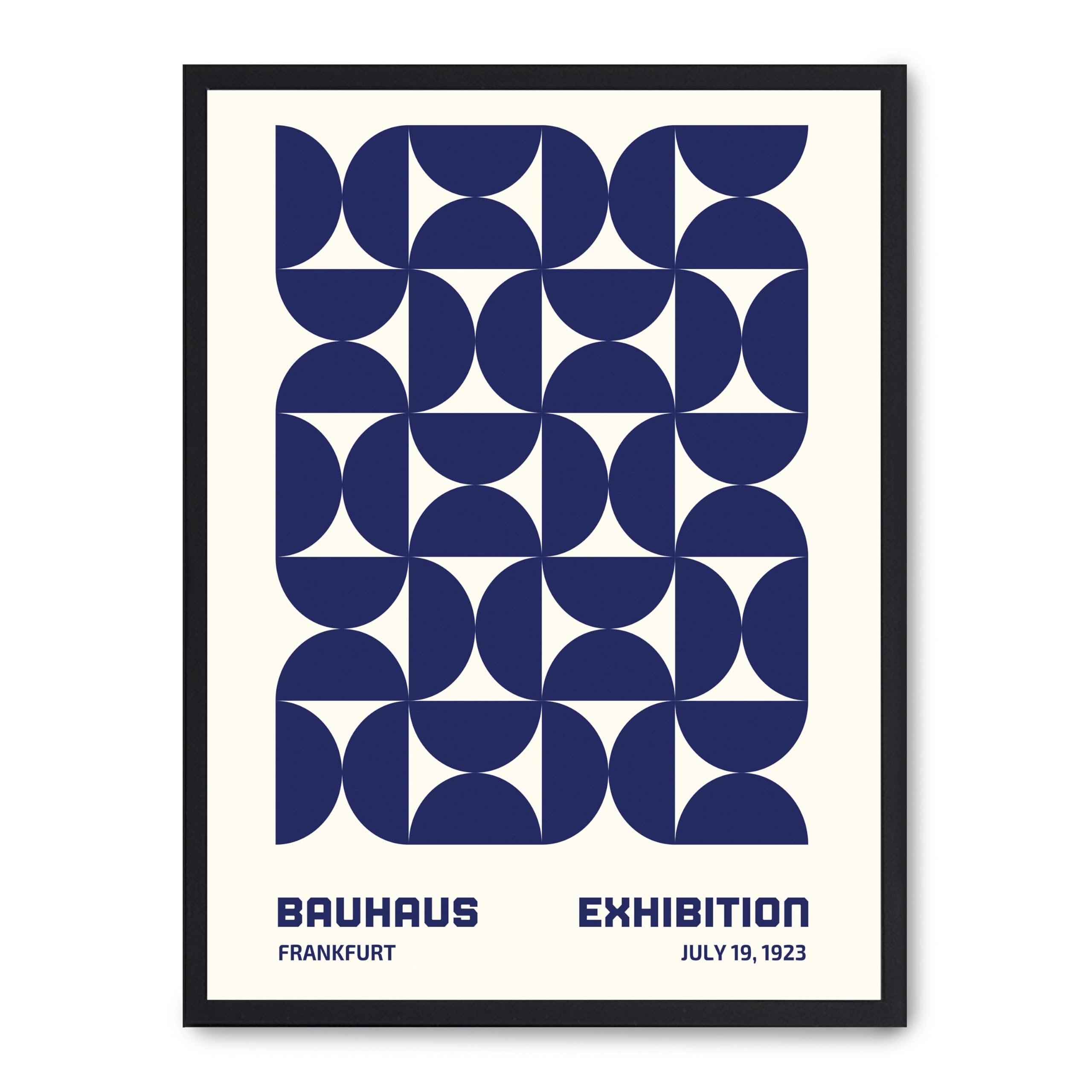 Cuadro bauhaus blue forms i : la solution design pour habiller un mur blanc