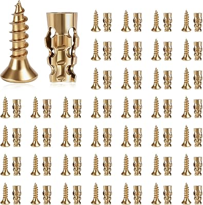 100 Pz Vite Di Espansione Cerniera Riparazione Kit Armadio, Ancoraggio Ripristino Filetto Strippato Per Fissaggio Porta, Applicazione Legno Piastrella Pietra Cemento