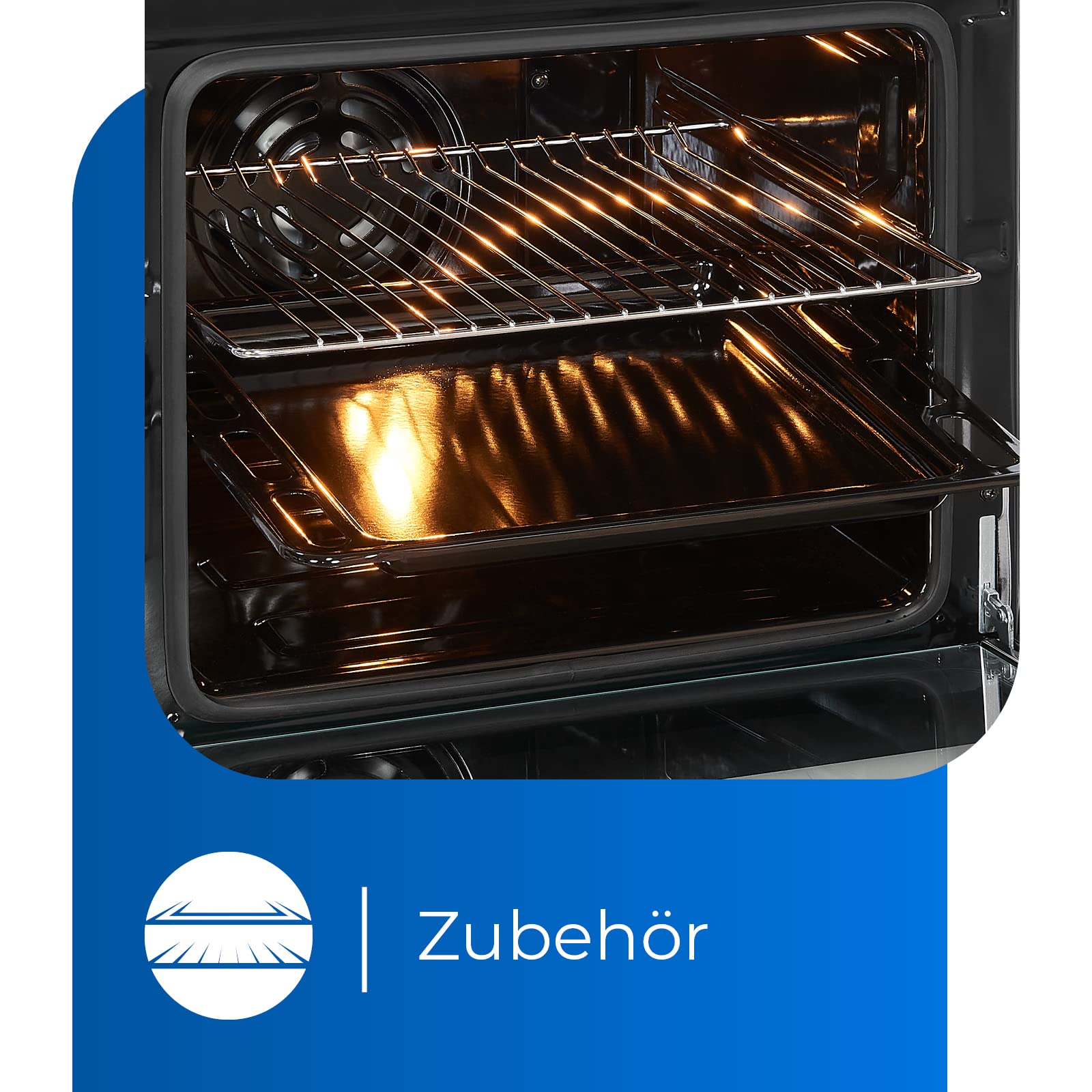 Exquisit ECM 6-4 BZ Standherd 60 cm Freistehender Elektroherd mit Glaskeramik-Kochfeld 2-Kreis-Bräterzone 61 L Backofen Umluft Energieklasse A Weiß