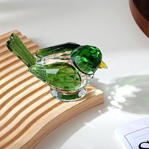 Miniatura 3 de Figuras de pájaro de cristal, adorno de pájaro de cristal, estatua de animales de cristal, figuras coleccionables, decoración de escritorio, regalo
