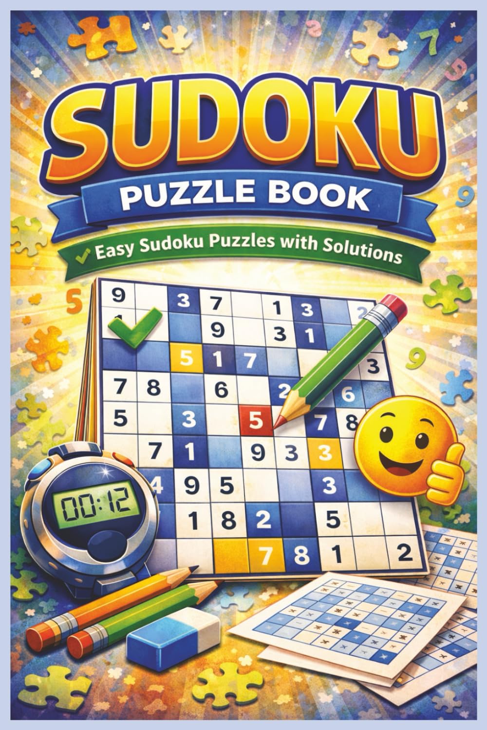 Easy Sudoku Puzzle Book: Simple Sudoku Puzzles with Solutions (Sudoku Puzzle Collection)